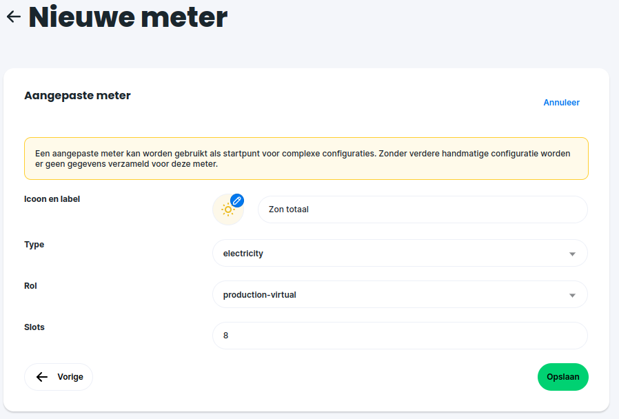 Nieuwe meter